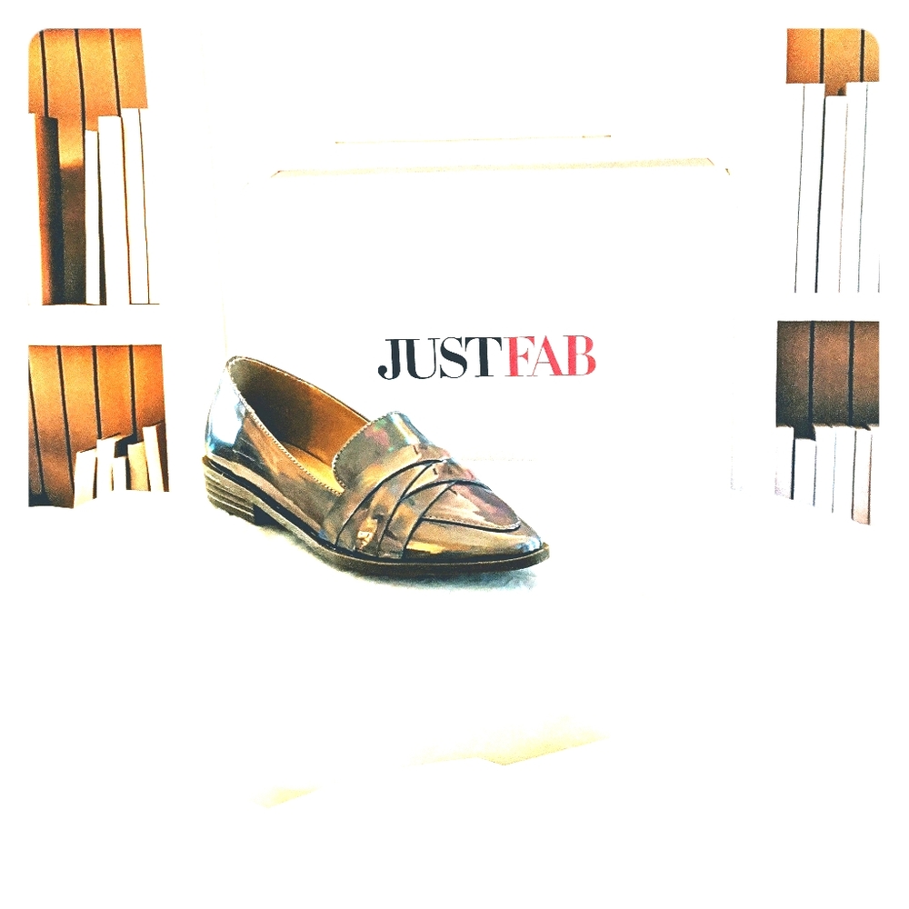 JustFab Silver Flats